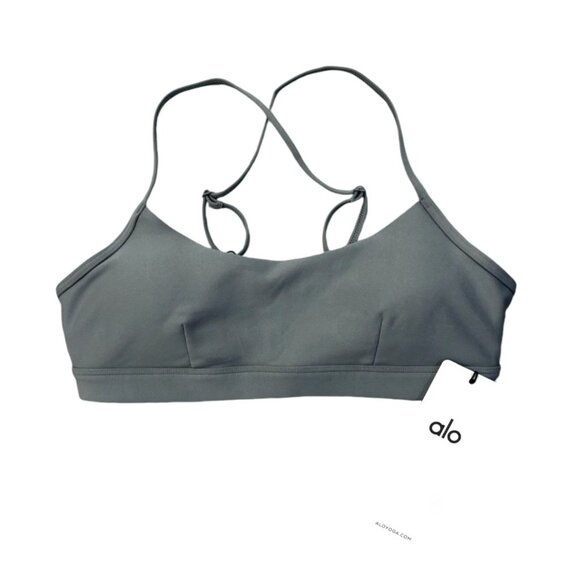 ALO Yoga Airlift Intrigue Bra in Steel Grey